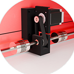 Central positioning of the stepper motor in the Y axis